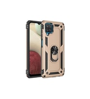 Samsung Galaxy A22 Kılıf Sofya Yüzüklü Silikon Kapak - Gold