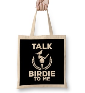 Cute Talk Birdie To Me Funny Golfing Pun Golfer Bez Çanta Uzun Saplı