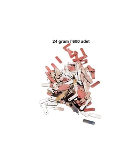 Açık Kırmızı 15 x 5 mm Dantel Oya Yazma Halhal Abiye Lazer Kesim Pul 600 adet / 24 gram