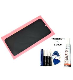 Tkgz Oppo A15S Uyumlu Lcd Ekran Dokunmatik + B-7000 + Tamir Seti