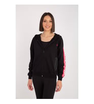 MoonSports Violet W Zip Hoodie Fermuarlı Sweat (Siyah)