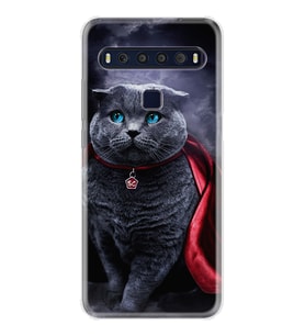 TCL 10L 10 Plus 10SE 20E 20SE 30SE L7 Kılıf Desemli Silikon Super Cat 1666