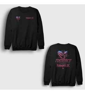Presmono Unisex Siyah Romance Fontaines Dc Sırt Baskılı Sweatshirt 539827tt