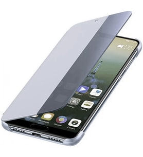Huawei Mate 20 Lite Yarım Cam Kapaklı Kılıf (Gümüş)
