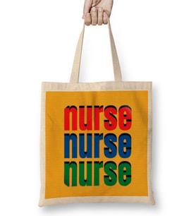 Nurse Gift İdea Funny Saying Quote-Nursing Medical Bez Çanta Uzun Saplı