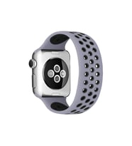 Watch 38Mm Ayarlı Delikli Kordon - Gri-Siyah