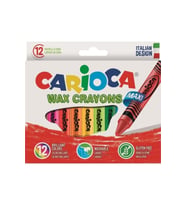 Carioca Jumbo Üçgen Elleri Kirletmeyen Yıkanabilir Pastel Boya Kalemi 12 Renk (Karışık)