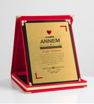 Anneler Gününe Özel Fotoğraf Baskılı Plaket, İsme Özel Plaket, Anneler Günü Plaketi