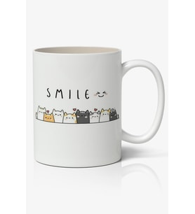 Smile Baskılı Kupa Bardak Baskılı Kahve Kupa Bardak
