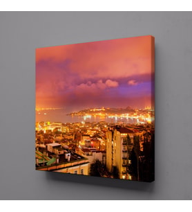 ŞEHİR MANZARASI KANVAS TABLO 130x130cm (Karışık)