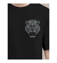 Erkek Baskılı Oversize T-shirt - Siyah