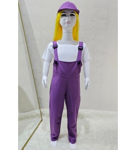 Bahçıvan Tulum ve Şapka Set Lila