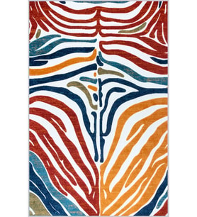 Eliana Home Baskılı, Yıkanabilir Kaymaz Taban Salon Halısı LNA1745 100x150 cm (Kırmızı)