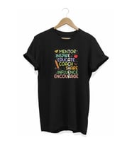 24 Kasım Öğretmenler Günü Hediye Temalı Oversize Bisiklet Yaka T-shirt - Siyah
