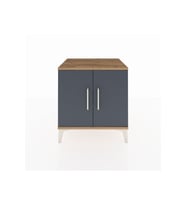 Hyperion Komodin 2 Raflı 2 Kapaklı 60x44x64 Çam-Antrasit