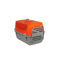 Pribor Hz-100 Kedi Köpek Evcil Hayvan Taşıma Çantası Box Orta Boy Çok Fonksiyonlu Turuncu Gri (Gri - Turuncu)