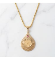 Altın Kaplama Çeyrek Altınlı Kolye 45 CM BND-163