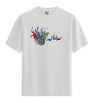 Splash Happy - %100 Pamuklu Erkek Beyaz Tişört - Premium Quality (Siyah - Beyaz)