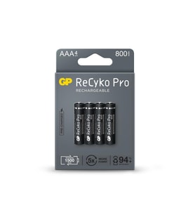 GP AAA 800 mAh Şarjlı İnce Kalem Pil 4'lü Paket Recyko