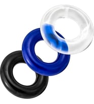 Erolife Esnek Silikon Penis Halka Yüzüğü Lastiği 3 Renk Çeşit Ring Set