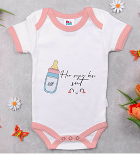BK Kids Her Şeyin Başı Süt Tasarımlı Pembe Bebek Body Zıbın-1