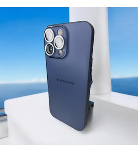 İPHONE 16 Pro Max mavi Renk Lens Korumalı Kaliteli Silikon Telefon Kılıfı
