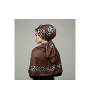 Soft Zarif Leopar Desenli Moda Trend Şal 70 x180