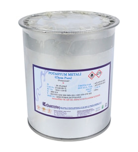 POTASYUM METALİ (250 G, BLOKLAR HALİNDE, HİDROKARBON İÇİNDE)