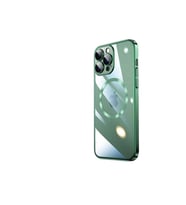 Apple iPhone 14 Pro Max Uyumlu Kılıf Wireless Şarj Özellikli Sert PC Zore Riksos M-safe Kapak (Koyu Yeşil)