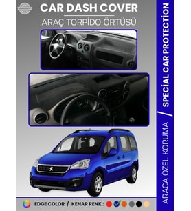 PEUGEOT PARTNER TEPEE (2008-2018) KAPAKLI Torpido Örtüsü Ön Göğüs Koruma Tam Uyum