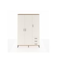 Arges Gardrop 6 Raflı 3 Çekmeceli Tek Askılı 132x30x195 Çam-Aytaşı
