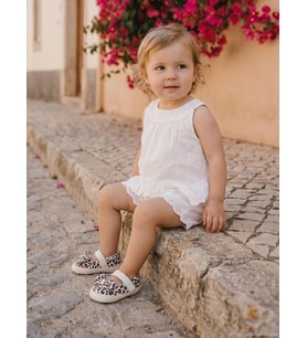 Civil Baby Brodeli Şortlu 6-18 Ay Takım - Kırık Beyaz