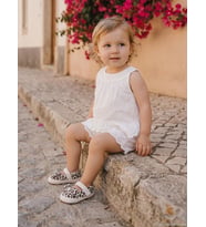 Civil Baby Brodeli Şortlu 6-18 Ay Takım - Kırık Beyaz