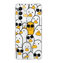 Samsung Galaxy M13  Köşe Korumalı Antişok Kapak Duck Tasarımlı Şeffaf  Kılıf