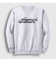 Presmono Unisex Beyaz Logo The Chemical Brothers Sweatshirt 554913tt (Beyaz)