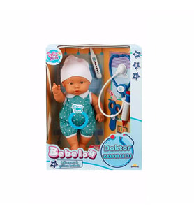 Bebelou Doktor Zamanı Ağlayan ve Gülen Bebek 35cm S01030111