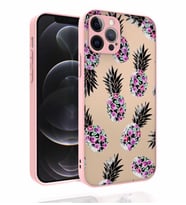 Uyumlu Model Apple iPhone 12 Pro Kılıf Desenli Parlak Nora Kapak