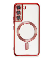 Newface Samsung Galaxy S22 Kılıf Kross Magneticsafe Kapak - Kırmızı