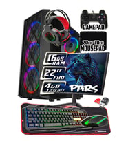 WarboX Pars 16gb Ram X5650 İşlemci 256gb SSD R7 240-4gb E.kartı 22" Monitör Gaming Takım Bilgisayar (Siyah)