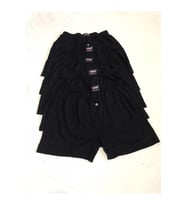 Sedef Yıldızı Erkek Düğmeli Penye Boxer 1094 - 6 Adet (Siyah)