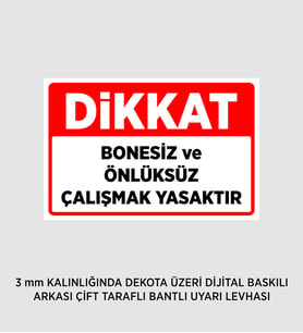 BONESİZ GÖZLÜKSÜZ ÇALIŞMA 25X37 CM