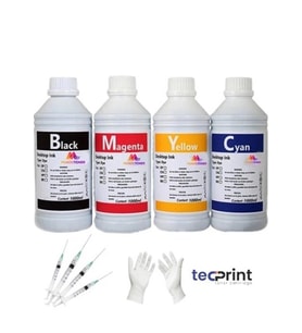 Tecprint HP 950Xl-951Xl Uyumlu 1 Litre Cmyk Muadil Mürekkep Seti+Enjektör+Eldiven