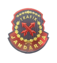 Single Sword Jandarma Trafik Plastik Göğüs Arması - Patch - Peç