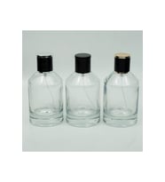 Parfüm Şişesi 100 ml 2 Adet Silindir Kubbeli Model Kolay Kapama (Şeffaf)
