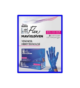 Reflex Pudrasız Tek Kullanımlık Mavi Flex Eldiven S Beden 20 KUTU ( 1 KOLİ )