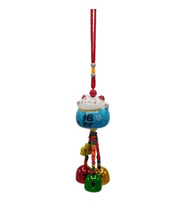 Feng Shui Maneki Neko Şans Kedisi Mavi No.3 (Karışık)