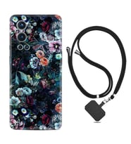Tecno Spark 9 Pro Kılıf Resimli Boyun Askılı İpli Desenli Silikon Great Flowers 1304