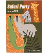 Mavi Mürekkepli Safari Jel Kalem 5'li