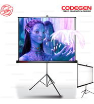 Codegen TX-18 TRIPOD PROJEKSİYON PERDESİ 180X180 (Arkası Siyah Fonlu - Taşınabi - SSSSSS6419-8