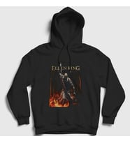 Presmono Unisex Siyah The Tarnished One Elden Ring Kapüşonlu Sweatshirt 461840tt